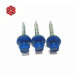 Colored Zinc Hexagon Self-Drilling Screws DIN7504 With Transparent Rubber Washer Drywall screws Tornillo para techos fasteners