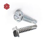 China Factory Carbon steel galvanized slotted head screws hex head screw self drilling screw price
