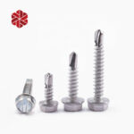 China Factory Carbon steel galvanized slotted head screws hex head screw self drilling screw price