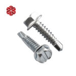 China Factory Carbon steel galvanized slotted head screws hex head screw self drilling screw price
