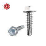 China Factory Carbon steel galvanized slotted head screws hex head screw self drilling screw price