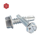 China Factory Carbon steel galvanized slotted head screws hex head screw self drilling screw price