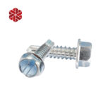 China Factory Carbon steel galvanized slotted head screws hex head screw self drilling screw price
