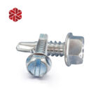 China Factory Carbon steel galvanized slotted head screws hex head screw self drilling screw price