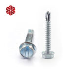 China Factory Carbon steel galvanized slotted head screws hex head screw self drilling screw price