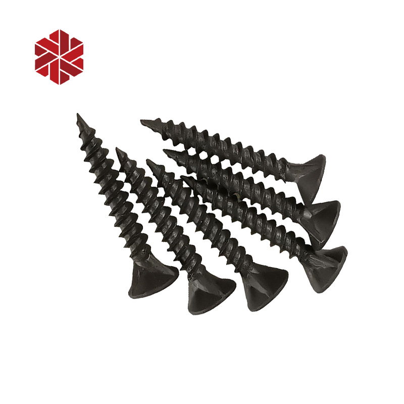 3.5x25mm Black Plasterboard Self Tapping Screw Drywall Tornillo Para Madera Drywall 6×1 Wood Screws MDF with Plastic Box Packing