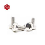 M2 Stainless Steel 304 Pan Head Machine Screws Cross Recessed Bolts Combine with Spring Washer and Flat Washers