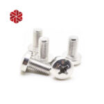 M2 Stainless Steel 304 Pan Head Machine Screws Cross Recessed Bolts Combine with Spring Washer and Flat Washers