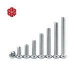 M2 Stainless Steel 304 Pan Head Machine Screws Cross Recessed Bolts Combine with Spring Washer and Flat Washers