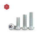 M2 Stainless Steel 304 Pan Head Machine Screws Cross Recessed Bolts Combine with Spring Washer and Flat Washers