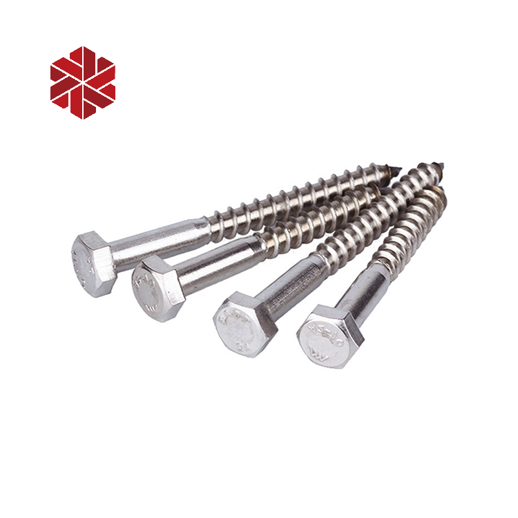 SS 304 Heavy Duty Wood Screw 5/16 in x 1-1/2 inch Stainless Steel Hex Lag Screws