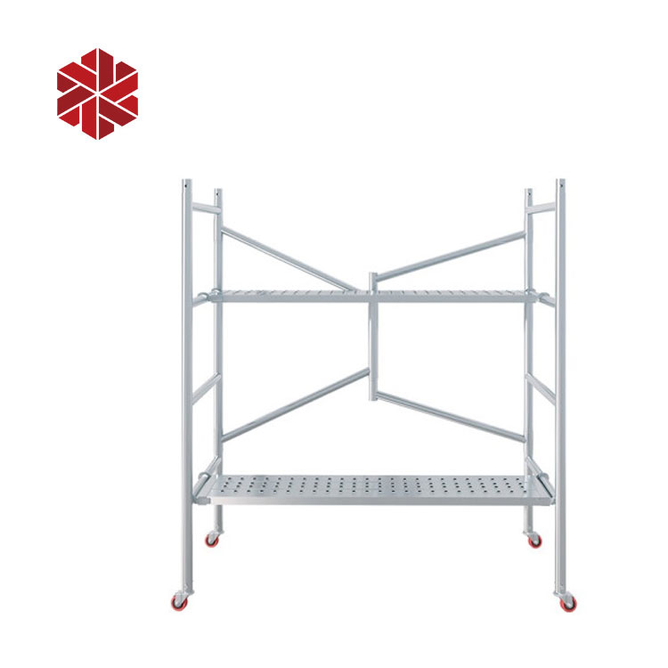 Multifunctional Portable Folding Scaffold with Wheel Hot-dip Galvanized Telescopic Decoration Frame Scaffolding